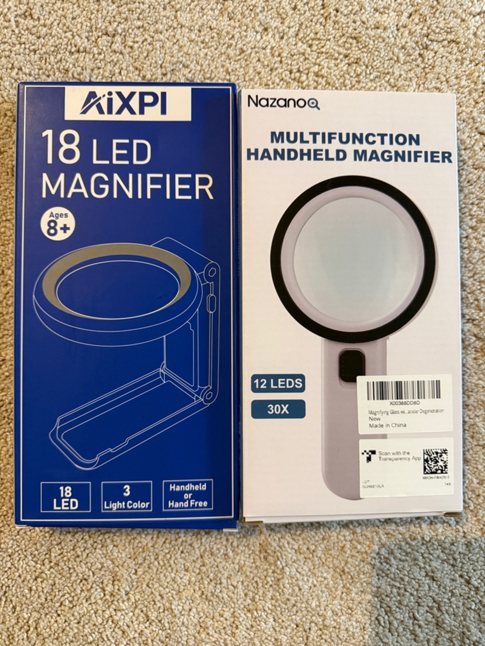 AiXPI 18 LED Magnifier - Blue Packaging
